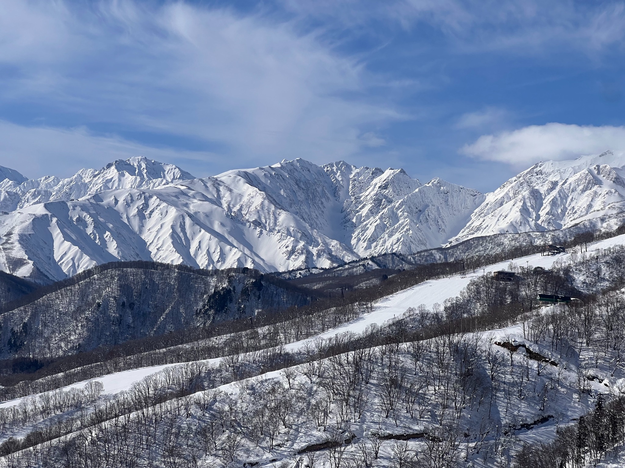 Snowy mountain landscape